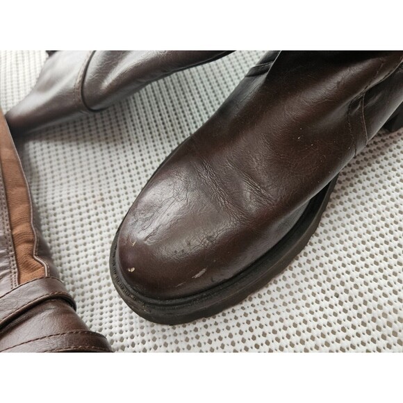Guess Boots Women's Hailee Tall Riding Brown Knee-High Block Heels Size 8M - Picture 6 of 8